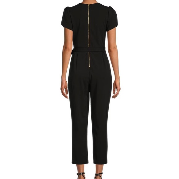 CALVIN KLEIN Black Tulip Sleeve Women’s Jumpsuit, Size 2 - Picture 2 of 5